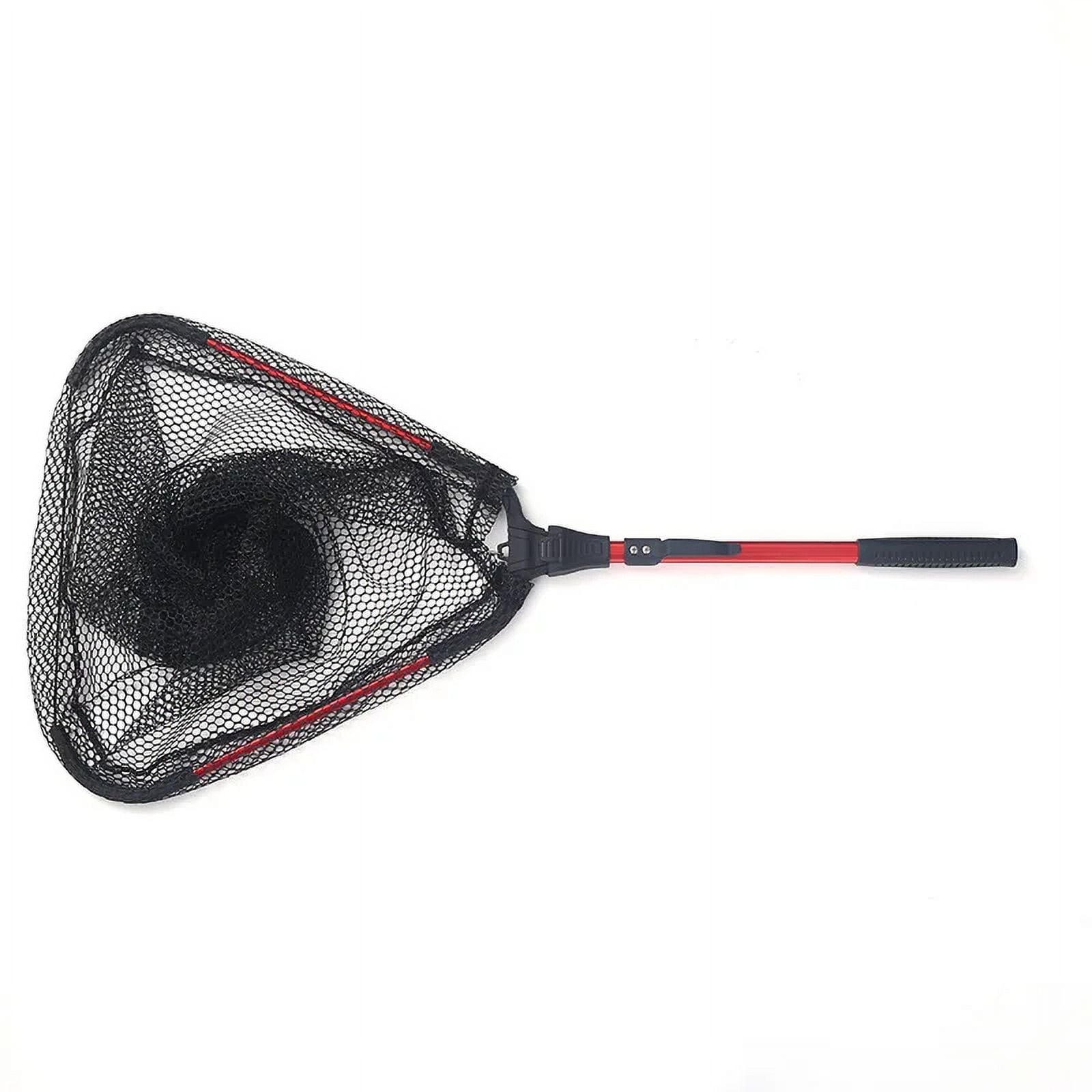 Portable Folding Fishing Landing Net Handheld Telescopic Handle Lure Stream Fishing Cast Mesh Fishing Tool Fly Fishing Net