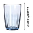 thumbnail image 3 of 16 oz Vertical Striped Acrylic Drinking Cups Set of 4, Transparent Green Tumblers, Reusable Shatterproof Water Cup for Hot Cold Drinks, Stackable, BPA-Free, Dishwasher Safe, 3 of 7