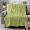 thumbnail image 2 of Vintage Fruit Green Blanket Soft Cozy Warm Throw Blanket for Couch, Plush Fuzzy Flannel Fleece Blankets for Sofa, Farmhouse Retro Solid Color Linen Texture Bed Blankets Gifts for Men, 30"x40", 2 of 9