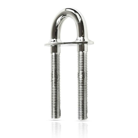MARINE CITY Welding Plate Bow Eye U-Bolt  Stainless Steel, 5-1/4 Inch Length, 1/2 Inch Thread, Include Nuts & Washer, Ideal for Marines, Boats, Yachts, Accessory Hardware