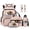 Capybara Stars Pink, variant on Xixirimido Cartoon Cats Books Floral Print 6Pcs Matching School Supplies Set - Backpack Lunch Bag Pencil Case Water Bottle Sleeve Keychin Bookmark, Multi Pocket Kids Teens Bookbag