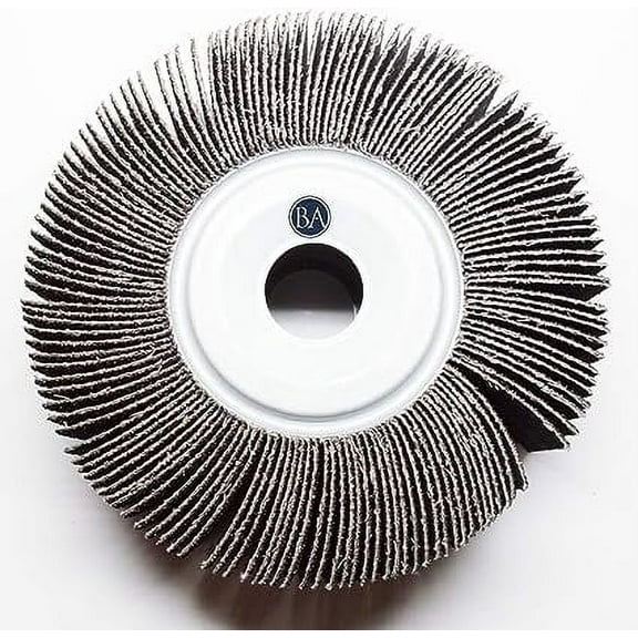 Benchmark Abrasives 6" x 2" Aluminum Oxide Center Hole Flap Wheel With 1" Arbor Hole - 180 Grit