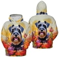thumbnail image 3 of Welcome Spring Summer Schnauzer Portrait Flower Blue Sky All Over Print 3D Hoodie Unisex Merch Hoodies Miniature Schnauzer Dog Lover - 12001, 3 of 6