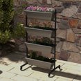thumbnail image 2 of Outsunny 4-Tier Raised Garden Bed with 4 Planter Boxes, Wheels, Brown, 2 of 10