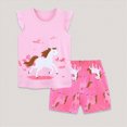 thumbnail image 2 of Toddler Girl Summer Short Outfit Sets Cotton Sleeveless Tops Tees Shorts Little Girls Clothing Sets Kaprioy Baby Girl Clothes, 2 of 7