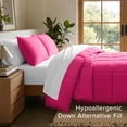 thumbnail image 4 of Bare Home Down Alternative Comforter Set - 3-Pieces - All Seasons - Queen, Pink, 4 of 10