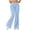 Sky Blue, variant on Rutainlusire Women's Trendy Comfy Leaf Print High Waisted Flared Wide Leg Pants Women's Fashion Casual Loose Unstructured Print Flare Pants For Sports Fitness Yoga Wide Leg Long Trousers
