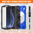 thumbnail image 6 of Case for Samsung Galaxy Tab A9 8.7" 2023 SM-X110 / SM-X115, Kids Friendly Rugged Cover Built-in 360° Rotatable Stand-Hand/Shoulder Strap/Pencil Holder for Samsung Galaxy Tab A9, Blue, 6 of 19