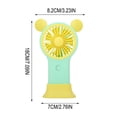 thumbnail image 3 of weibbin Mini Mouse Handheld Fan with Colorful Lights USB Rechargeable Pocket Sized Portable 3 Speeds Quiet, 3 of 6