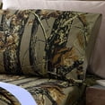 thumbnail image 2 of Chezmoi Collection Salem 4-Piece Forest Woods Camo Tree Sheet Set, Full, Natural, 2 of 5