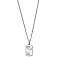 thumbnail image 2 of Chisel Stainless Steel Polished Acid Etched John 3:16 Dog Tag on a Curb Chain Necklace - 24", 2 of 6
