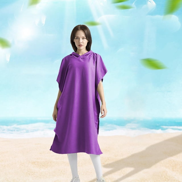 Surf Poncho Beach Dry Robes de neopreno protección capucha Absorbente de agua para ejercicio de , púrpura, s DYNWAVEMX Capa de playa