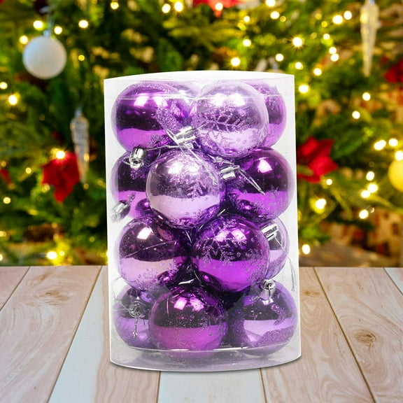 Stijggn 16pcs Christmas Balls Christmas Tree Ornaments Decorative Hanging Baubles, Shatterproof Plastic Decorations for Christmas Tree Home Office Decor