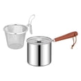 thumbnail image 1 of simhoa Friteuse avec Panier Passoire Accessoire Polyvalent Durabilité Robuste Outil de Cuisson Acier Inoxydable avec Poignée Style A, 1 of 8