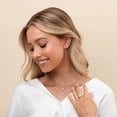 thumbnail image 4 of Delicado collar de oro para mujer: gargantilla con solitario de circonita cúbica de 1,5 quilates bañada en oro de 18 quilates, elegante joya para el día a día., 4 of 5