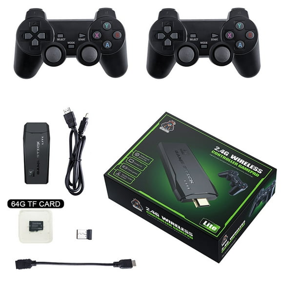 Yeacher Y3 Lite Game Stick Console with Dual 2.4G Wireless Controllers Connnect TV High-definition Output with 64G Card 10000 Games