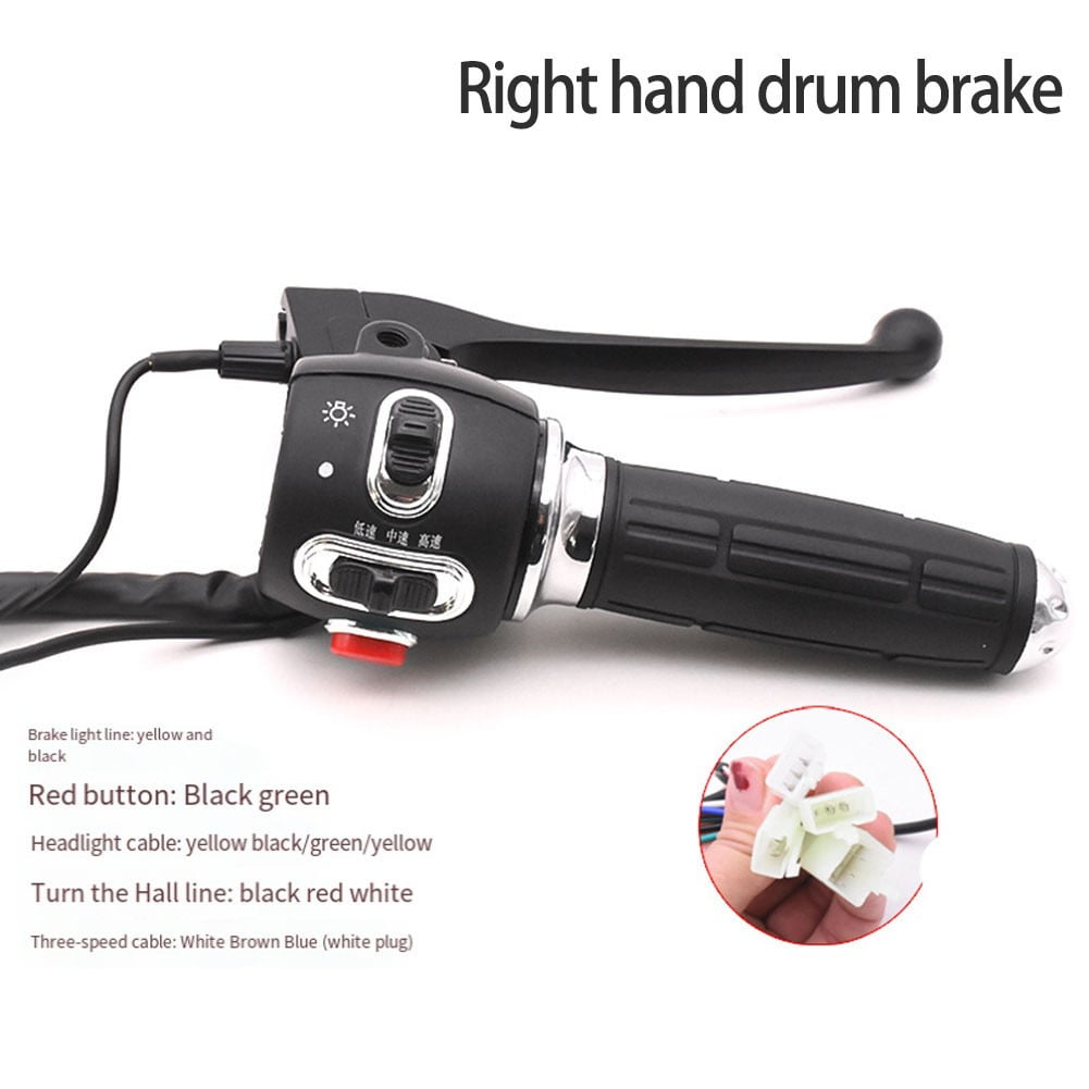 Interrupteur Klaxon Phare 2-en-1 Pour Vélo Électrique – 12-72V, IP65, ABS, Montage 22,2 Mm – Universel Gauche/Droite