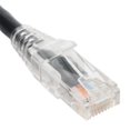 thumbnail image 1 of 1 Pi. Cordon Patch CAT5e Botte Transparente - Profil Bas Assemblé Soulagement des Accrocs Sans Tension, Noir, 1 of 1