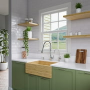 ALFI brand AB3021 30 Single Bowl Bamboo Kitchen Farm Sink
