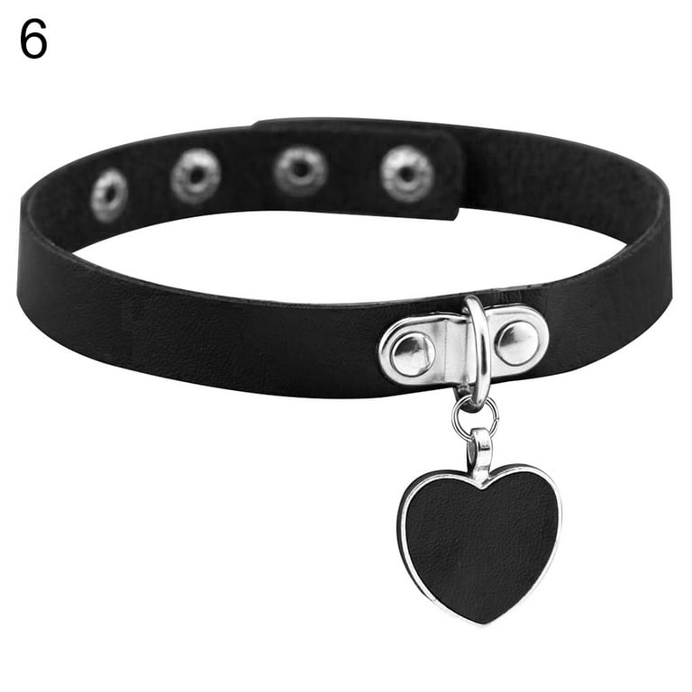Unisex_Punk PU Leather Adjustable Sexy Choker Necklace Neck Collar O-Ring  Chains