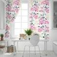 thumbnail image 5 of Fsddascl Pink Floral Blackout Curtains for Bedroom/Living Room, Thermal Insulated Kitchen Curtains, Spring Rustic Botanical Flowers Herbs Grommet Darkening Window Treatment Drapes 42"x84"x2, 5 of 8