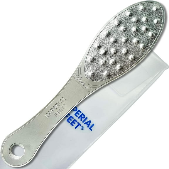 Stainless Steel Foot Scraper | Professional Double-Sided Foot File Callus Remover for Feet | Foot Rasp Scrubber for Wet Or Dry Skin | Easy to Clean Pedicure Tool, Heel Grater for Feet