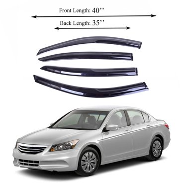 Smoke Acrylic Window Visors Rain Guards For 2008-2012 Honda Accord 2-Door Coupe – Xpert-Tuning, 2Pc Slim Style