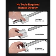 KFFKFF Linear Rail Kit, SFC25, Includes 2 Pieces of 1000 mm (39.4 inch) Motion Guide Rails and 4 Bearing Slide Blocks, Suitable for DIY Engraving Machines, Lathes, Milling Machine Slides