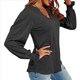 thumbnail image 1 of Tops Casuales de Larga con Cuello en V para Mujer, Camisetas Holgadas de y Otoño Gris Oscuro XXL, 1 of 8