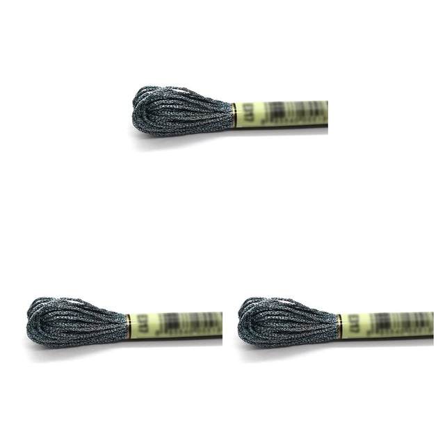 Moyic DIY hecho a mano metálico brillante bordado línea lingotes diferentes usos artesanales para regalo de Navidad accesorio GreyE317 Type1 NO1