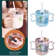 Zhaomeidaxi 260ml Straw Cup Cup Silicone Training Cups Learner Sippy Cup Set , for Infants, Child and Baby Water Mug for Students