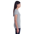 thumbnail image 3 of Ladies' Invisible Stripe V-Neck T-Shirt - HTH GRY INV STRP - 2XL, 3 of 3