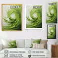 thumbnail image 4 of Designart "Whispering Abstract Spiral in Green and White II" Abstract Canvas Wall Art - Modern White Abstract Spirals Living Room Canvas Art, 4 of 6