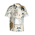 thumbnail image 2 of Haiem Hand Drawn Animals Printed Hawaiian Shirt for Men - Men’s Casual Beach Summer Shirts - Stretch Fabric with Modern Fit-Small, 2 of 9