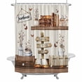 thumbnail image 2 of Vintage Shower Curtain for Bathroom Decor, Welcome to Your Home Farmhouse Cotton Bottle Waterproof Fabric Shower Curtain, 54"x78" Set with 12 Hooks, 2 of 9