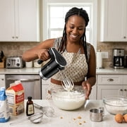 LINKChef Hand Mixer, powerful Electric Handheld Mixer, 5 Speed Electric Mixers for Kitchen (Black)
