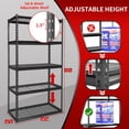 thumbnail image 3 of The Atlas 36" W x 18" D x 72" H Adjustable Garage Storage Shelves Load 4000 lbs, 5 Tier Heavy Duty Shelving Unit, Metal Utility Storage Rack for Warehouse Pantry Basement Kitchen, Black, 3 of 7