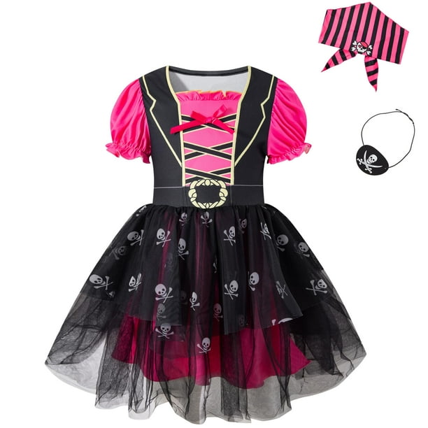 Disfraz Okbebe para niña pequeña, pirata, Halloween, 2T, rosa