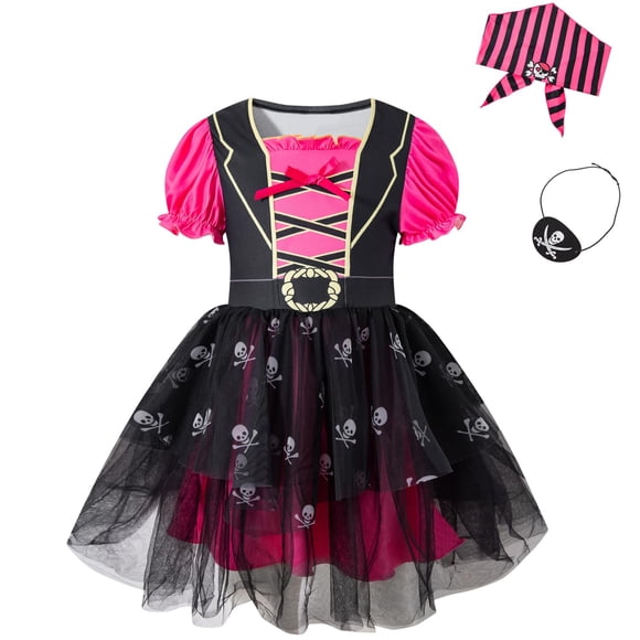Disfraz Okbebe para niña pequeña, pirata, Halloween, 2T, rosa