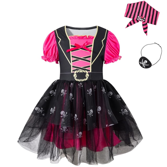 Disfraz Okbebe para niña pequeña, pirata, Halloween, 2T, rosa