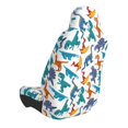 thumbnail image 2 of Wukai Block Dinosaur Full Set Car Seat Covers with Soft Padding Universal Auto Front Seats Protector and Cushion Mat, 2 of 5