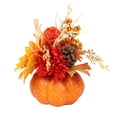 thumbnail image 2 of YIMWNYI Halloween Pumpkin Decoration with Sunflower, Foam Decorative Table Centerpiece, Fall Party Decor, Mini Pumpkin Props for Halloween, Thanksgiving, Autumn Home Décor, Photo Shoot Accessories, 2 of 6