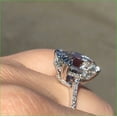thumbnail image 3 of 3.50Ct Lab Created Oval Cut Diamond Women's Engagement Ring 14K White Gold Plated 18'', 3 of 3