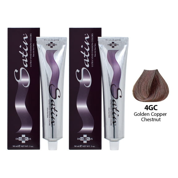 Satin Haircolor 4GC Golden Copper Chestnut (Pack of 2)