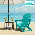 thumbnail image 6 of Folding Adirondack Chair Outdoor Patio Fire Pit Chairs with Cup Holder Porch Garden Blue, 6 of 9