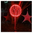 thumbnail image 5 of LED Light Indoor-Outdoor Christmas Hanging Tree Globe Light Sphere, Fold Flat Metal Frame (12", White Frame/Red String Lights), 5 of 5
