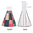 thumbnail image 3 of Yayeee Kitchen Hanging Hand Towels Set of 2 with Loop Bathroom Absorbent Tie Towel, Red Teal Plaid, 3 of 7