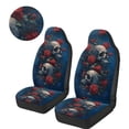 thumbnail image 3 of Uorisanigo Car Seat Covers 2 Pcs - High Back Front Seat Covers All Weather Flower Skull Car Seats Cover Comfort & Protection for Truck,SUV,Sedan,Van, Cars Accessories, 3 of 7