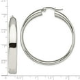 thumbnail image 3 of White Stainless Steel Earring Hoop Women'S Polished 6.75Mm Earrings, 3 of 3