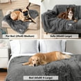 thumbnail image 4 of PetAmi Waterproof Dog Blanket for Medium Large Dogs, Calming Fleece Cat Blanket, Couch Protector Washable Sherpa Faux Fur Pet Throw for Puppy, Soft Reversible Leakproof 40x60 Gray, 4 of 9